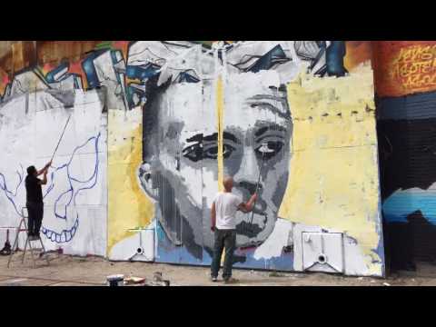 The making of Streetart #StayStrongAppie Amsterdam © - all rights reserved