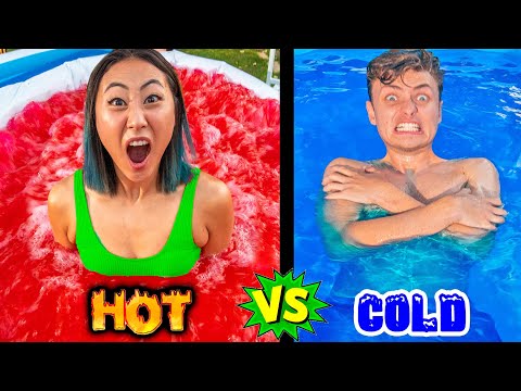 HOT VS. COLD POOL CHALLENGE!!