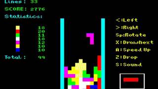 BBC/ELECTRON - TETRIS - MIRRORSOFT - 1986