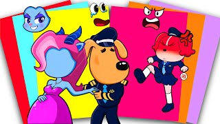 [PaperDIY] NEW Decorate LABRADOR Makes ANTEL Pregnant?! 😱 PAPILLON Goes Crazy! | Sticker Book DIY