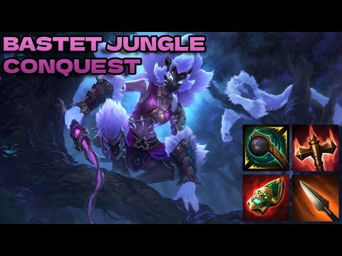 SHADOW PROWLER BASTET JUNGLE DOMINATION - Bastet Jungle Gameplay (Smite Conquest)