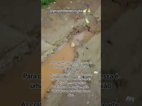 Alô, Prefeito Carlinhos do Mangão, prefeito do Novo Gama – Goiás… a Vila União precisa ser vista.🤔