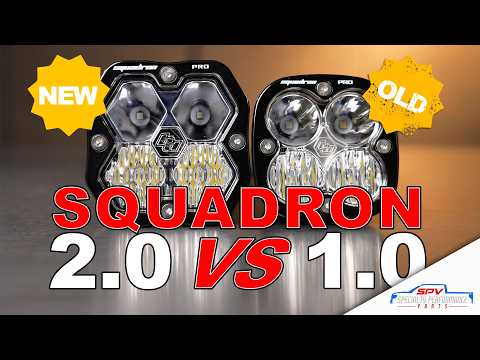 Baja Designs New Squadron 2.0 vs Old Squadron 1.0 LED Lights Sport vs Pro Models RGBW Backlights