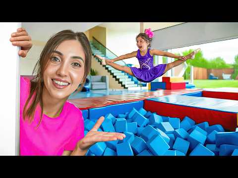 I Built a Gymnastics Gym in my House for My Daughter!