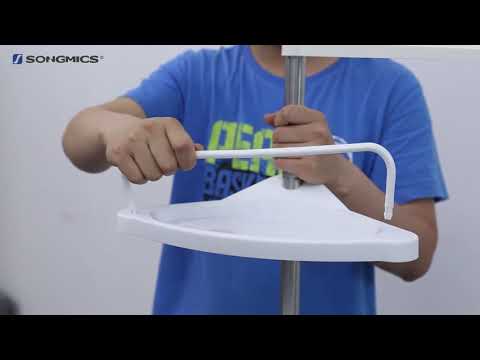 SONGMICS Adjustable Bathroom Corner Shelf Shower Rack BCB002 UK