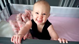 BABY LEARNS TO PULL HERSELF UP!