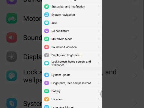vivo y1803 reset setting