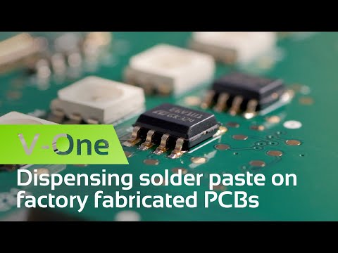 Dispensing Solder Paste on Factory Fabricated PCBs with V-One