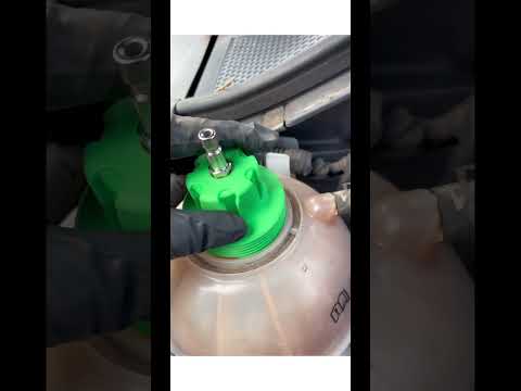 How to use a coolant pressure test to find leaks.
