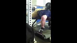 preview picture of video 'Devin Gloeckl 315x3 Raw Bench Press at 171'