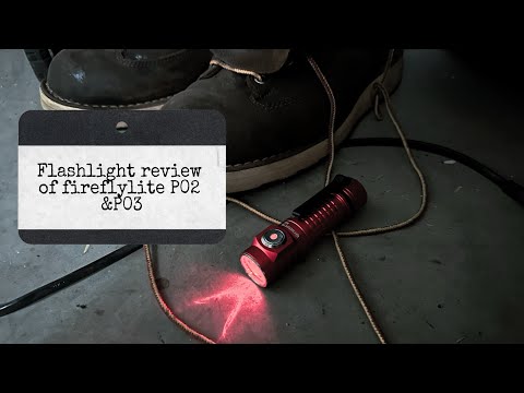 Flashlight review of fireflylite P02 & P03 w/cslpm1.tg emitter. 18350 & 18650 w/aux lights