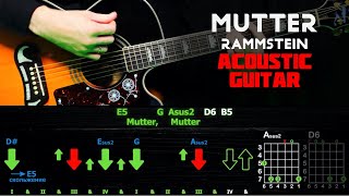 Rammstein - Mutter | Acoustic Guitar Tutorial (with karaoke)