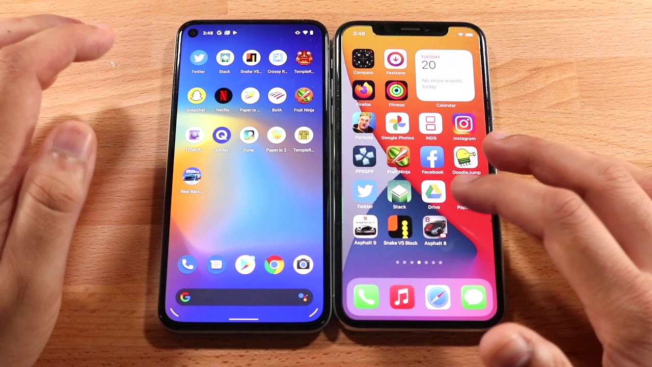 Google Pixel 5 Vs iPhone X Speed Comparison