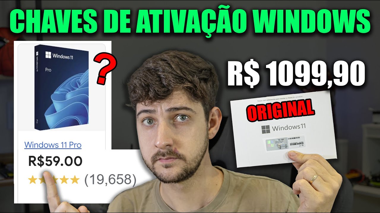 CHAVE DE ATIVAÇÃO DE WINDOWS POR 1.000 REAIS OU 50 REAIS? A MICROSOFT ME EXPLICOU TUDO