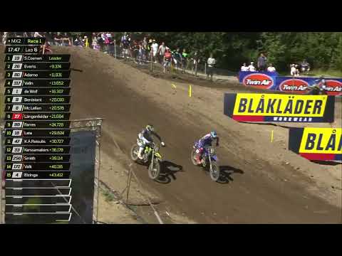 Mc Lellan and Längenfelder vs Benistant in MX2 Race 1 #MXGPSweden