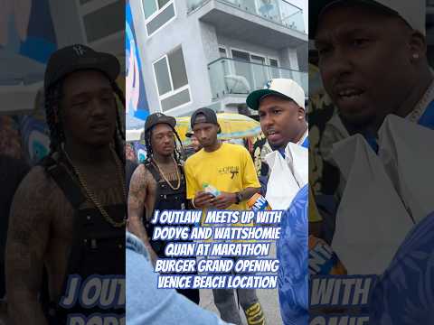 J Outlaw Meets with ​⁠Dody6 & @WattsHomieQuanOfficial At @MarathonBurger Grand opening