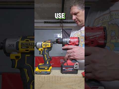 When To Use a Drill Or An Impact #milwaukee #dewalt #dewaltvsmilwaukee #drillvsimpact #howto #diy