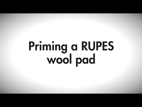 Priming a RUPES wool pad