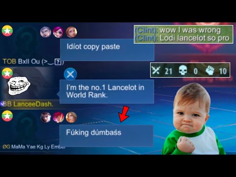 LANCELOT TOP 1 WORLD RANK PRANK! | TEAM AUTO TRASHTALK! 🤣 | DOUBLE MANIAC GAMEPLAY 🔥 (HARD CARRY)