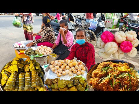 Thnol Bot Market Food Show And Breakfast On Road # 03 -  People And Foods