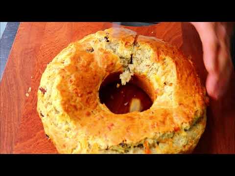 Easiest Flaouna, Pilavuna bread (Cyprus Cheese, Halloumi / Hellim & Eggs Savoury Snack)