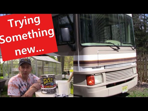 Motorhome Roof Coating with Flex-Seal Liquid Rubber Sealant