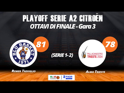 Ottavi, gara 3-Remer Treviglio-Alma Trieste 81-78