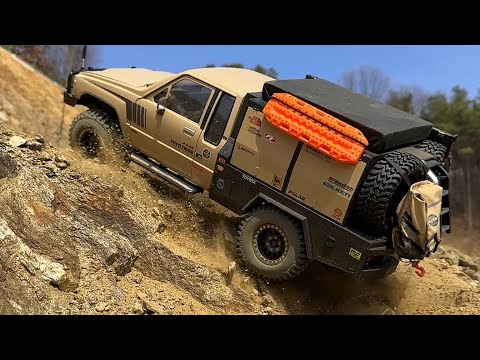 1/10 TOYOTA LAND CRUISER 70|1987 Hilux Xtra cab Camper BOOM RACING BRX01 Off-road Driving 4X4 RC Car