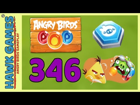Angry Birds Stella POP Bubble Shooter Level 346 Hard - Walkthrough, No Boosters