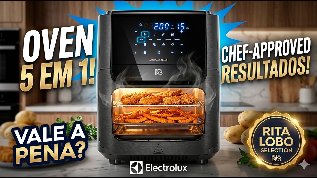 Miniatura da avaliação em vídeo de Fritadeira Sem Óleo Electrolux 12L Oven