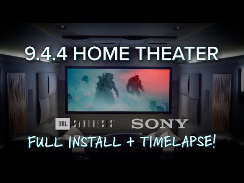 Incredible 9.4.4 JBL Synthesis Home Theater Install Timelapse | Dolby Atmos w/ Sony 715ES