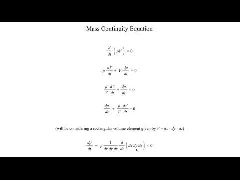 METR2023 - Lecture 8 - Segment 1: Deriving the Mass Continuity Equation