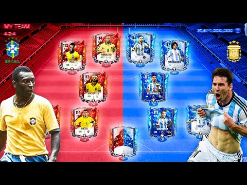 Brazil X Argentina - Best Special X Squad Builder! Pele X Maradona!! FC Mobile 25