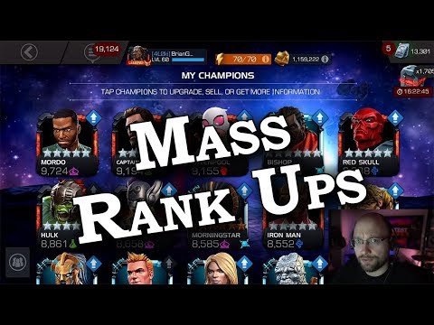 Mass Rank Ups - ALL Gold Crystals Opened | Marvel Contest of Champions