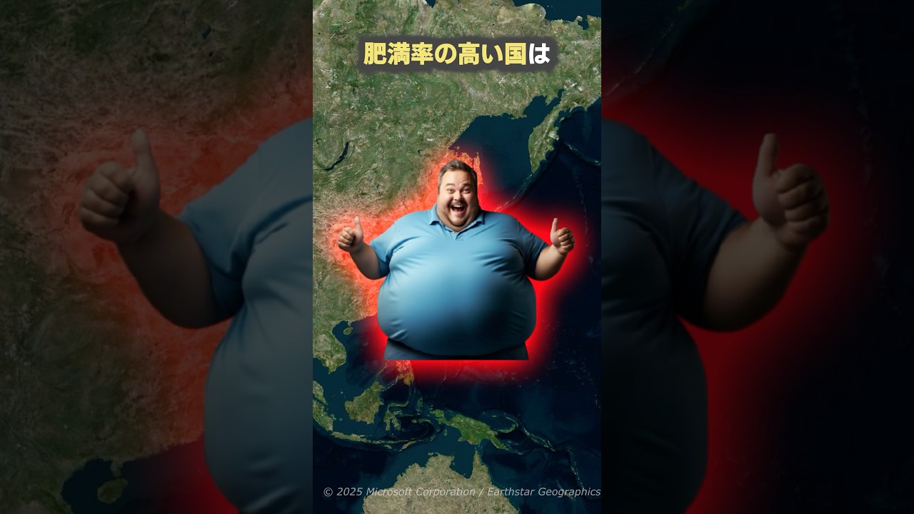 世界で最も肥満率の高い国はどこなのか？#shorts