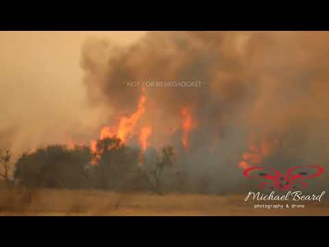 03-20-2022 Lipan, TX - 11,000 acre fire rushes towards Lipan as residents flee.