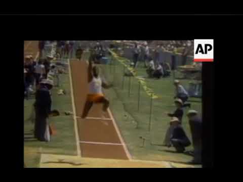 Carl Lewis wins his first start of the Season 84 Long Jump with 8.71 ( -0.4 in ) Westwood, CA