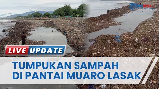 Sampah Menggunung di Pantai Muaro Lasak Kota Padang akibat Hujan hingga Banjir Bandang