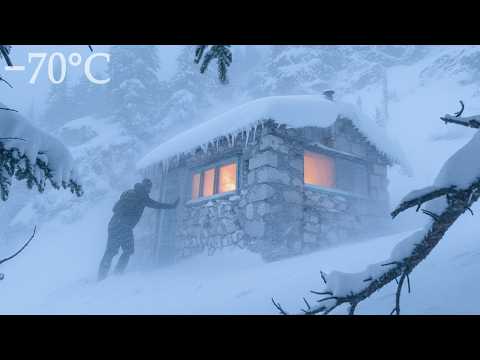 Surviving a Blizzard in an Abandoned Stone House | The Most Intense Blizzard Ever