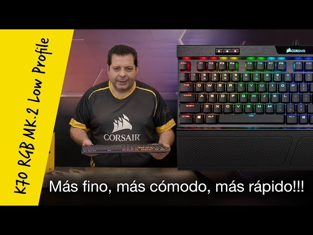 Corsair K70 RGB MK.2 Teclado Mecánico Gaming Retroiluminado Cherry MX Red Negro video