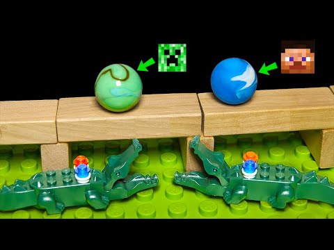 If you fall, you're eaten! - Survival Minecraft Race