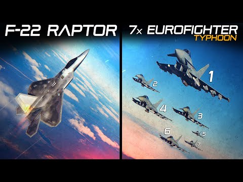 F-22 Raptor Vs 7x Eurofighter Typhoons | INTERCEPT | Digital Combat Simulator | DCS |