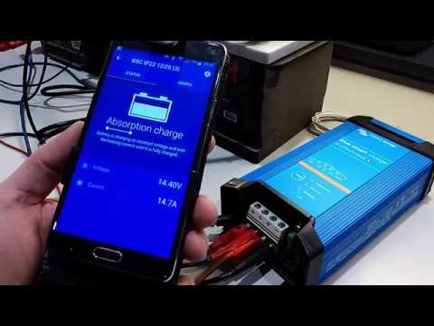 First test of the bluetooth Victron Blue Smart IP22 20 amp charger