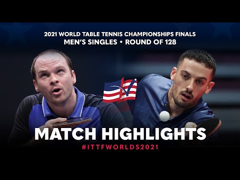 Paul Drinkhall vs Marcos Freitas | 2021 World Table Tennis Championships Finals | MS | R128