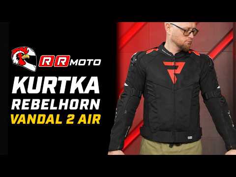 REBELHORN VANDAL 2 AIR _ kurtka motocyklowa z pełnym zestawem ochraniaczy Level 2