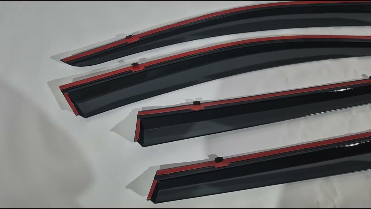 Volkswagen Touareg 2010–2018 Vindafvisere med kromliste Niken Luxury (4 stk) Video 1