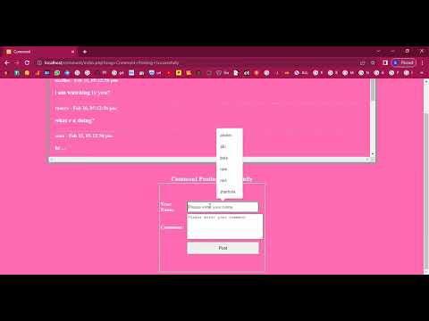 Comment Posting in PHP Application Projects
