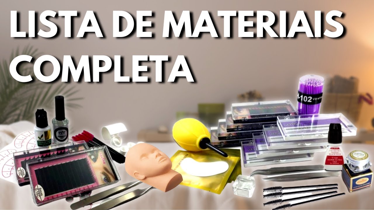 ✅ MATERIAL PARA EXTENSÃO DE CILIOS - LISTA COMPLETA PARA INICIANTES