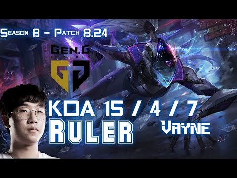 GEN Ruler VAYNE vs KAI'SA ADC - Patch 8.24 KR Ranked