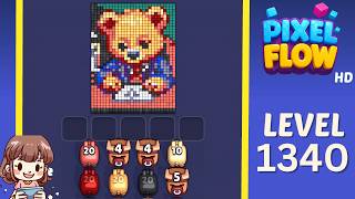 Pixel Flow Level 1340 Solution Walkthrough